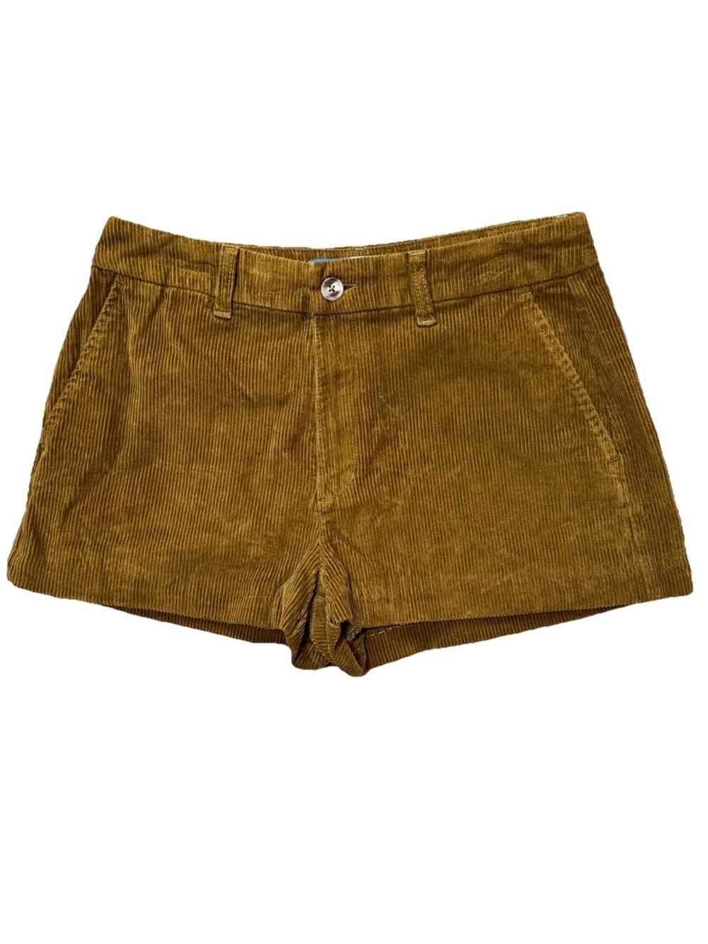 Old Navy Corduroy Shorts Wide Leg High Rise Size 10 Satin Moss Brown Festival